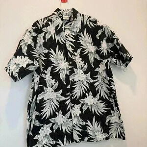 Go Barefoot Hawaiian Aloha Floral Popover Shirt size 2X